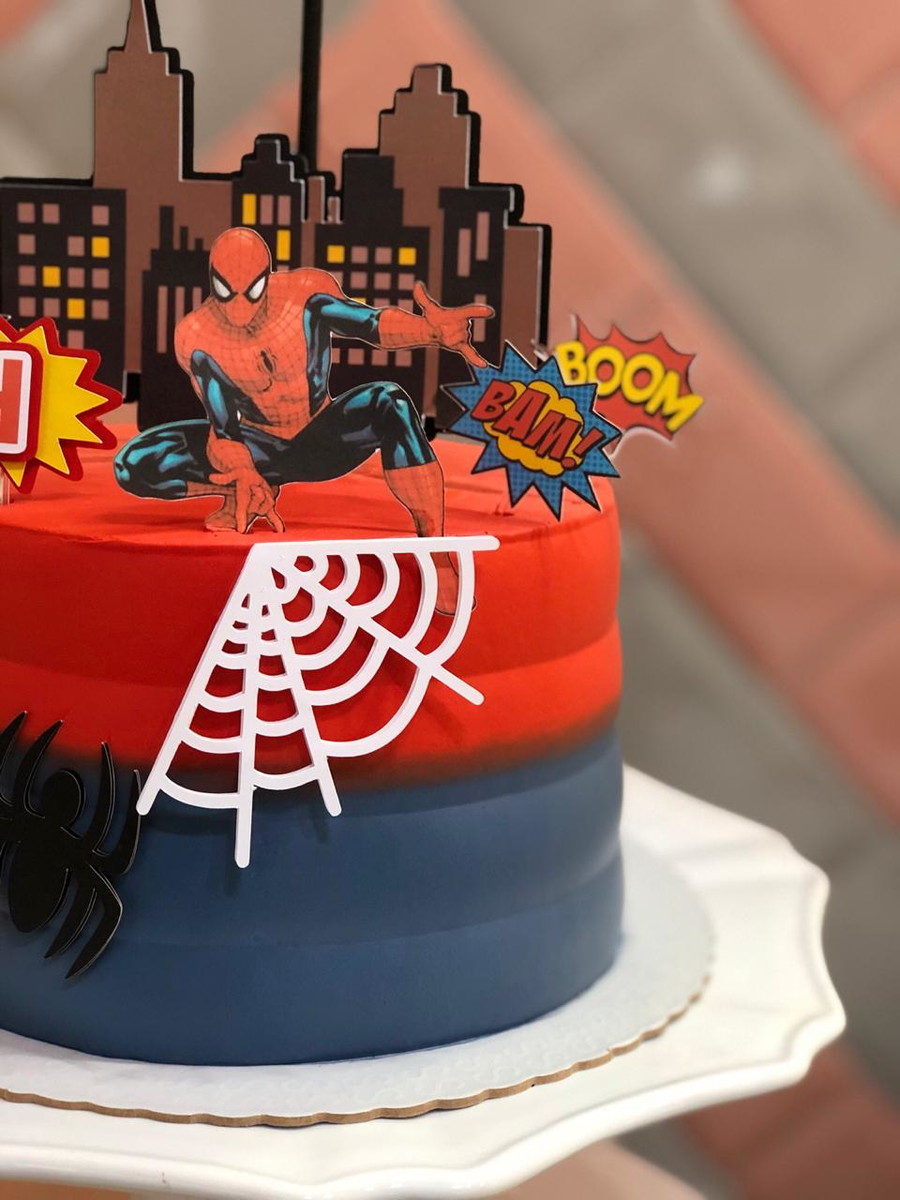 ARQUIVO DE CORTE Topo de Bolo - Homem Aranha - Imagem 3