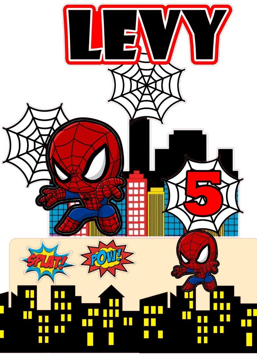 ARQUIVO DE CORTE TOPO DE BOLO HOMEM ARANHA