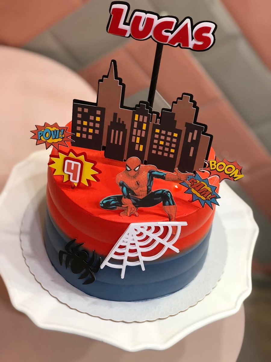 ARQUIVO DE CORTE Topo de Bolo - Homem Aranha - Imagem 2