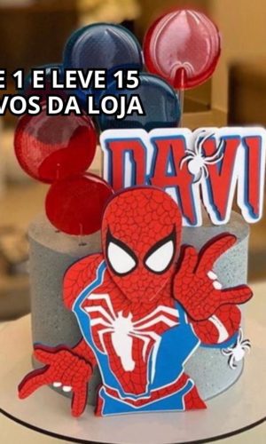 Arquivo de Corte - Topo de Bolo Homem Aranha