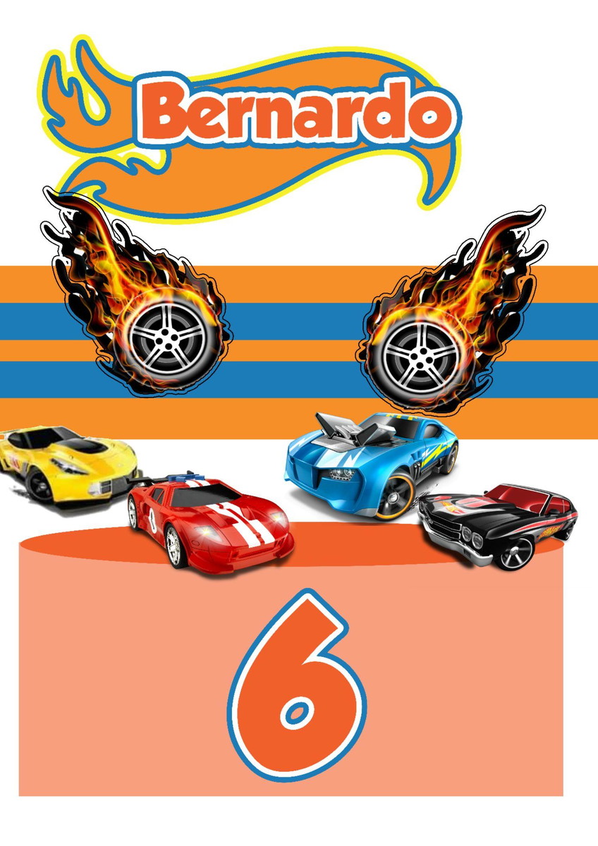 Arquivo de Corte Topo de Bolo Hot Wheels 02