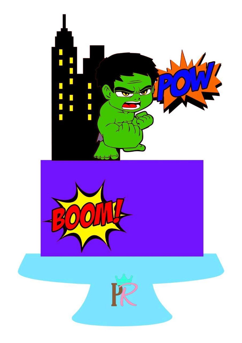 ARQUIVO DE CORTE TOPO DE BOLO HULK #11242