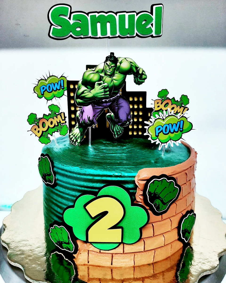 Arquivo de Corte Topo de Bolo Hulk