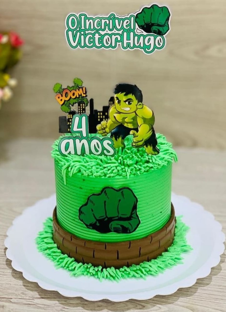 Arquivo de corte topo de bolo Hulk baby