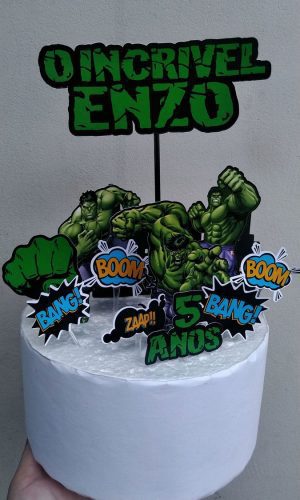 Arquivo de Corte STUDIO- Topo de Bolo Hulk (R135)