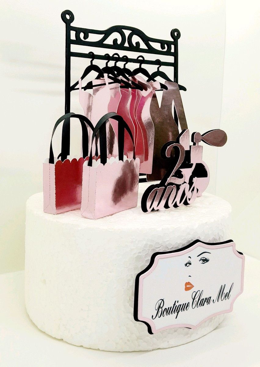 Arquivo De Corte Topo De Bolo Loja / Boutique - Imagem 2