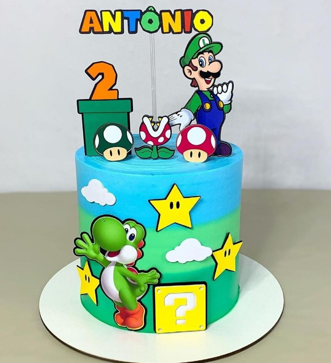 Arquivo de Corte Topo de Bolo Luigi Super Mario