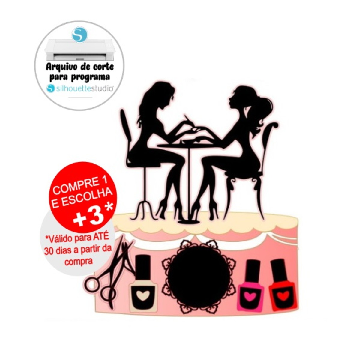 Arquivo de Corte Topo de Bolo Manicure