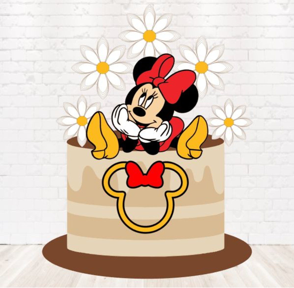Arquivo de Corte Topo de Bolo Minnie em Camadas 1335
