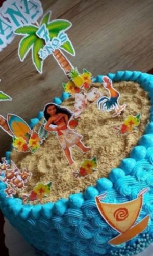 Arquivo de Corte - Topo de bolo Moana #10