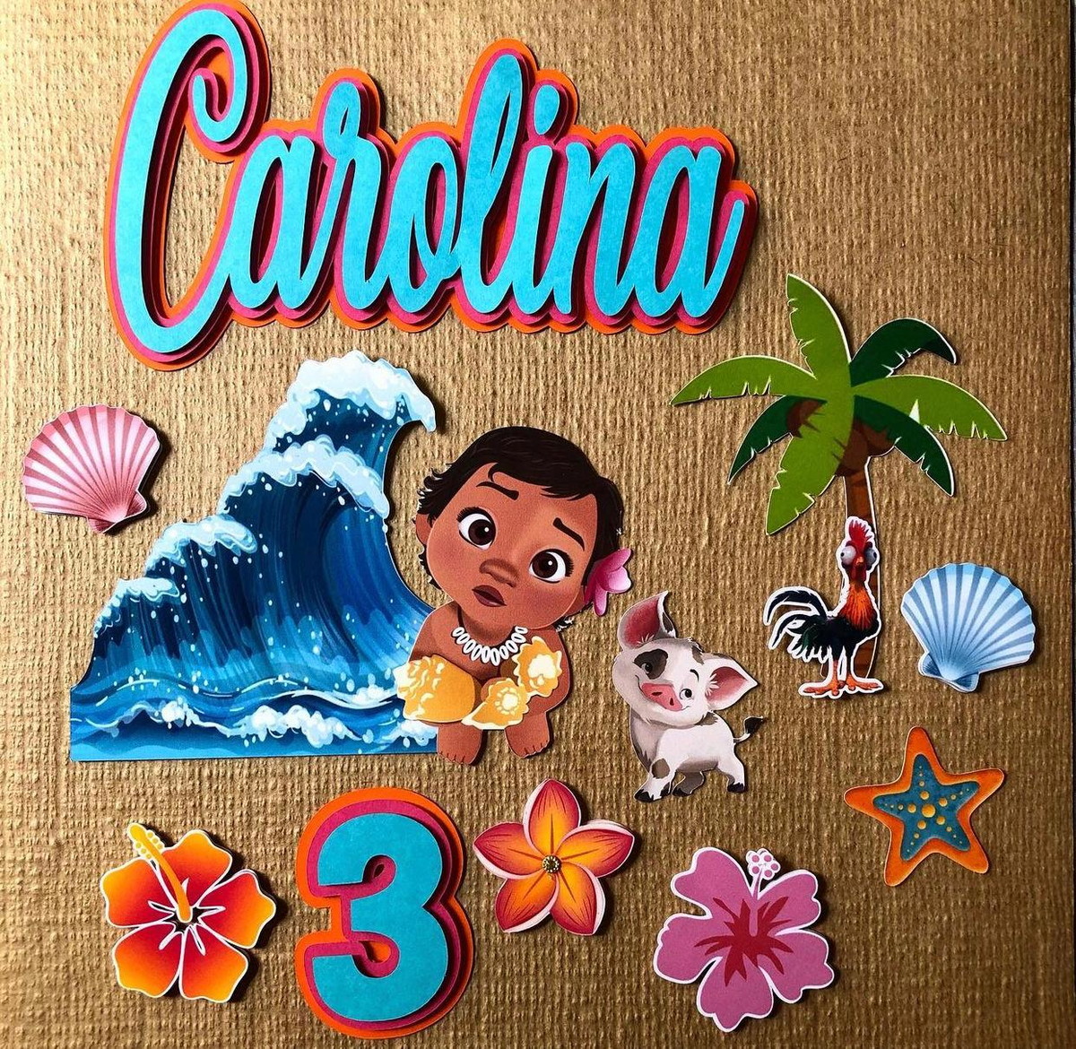 Arquivo de corte Topo de Bolo - Moana Baby - Imagem 3