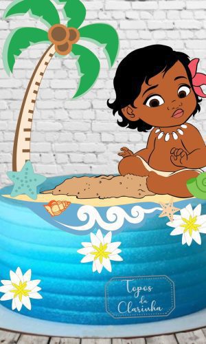 Arquivo de Corte Topo de Bolo Moana Baby Camada