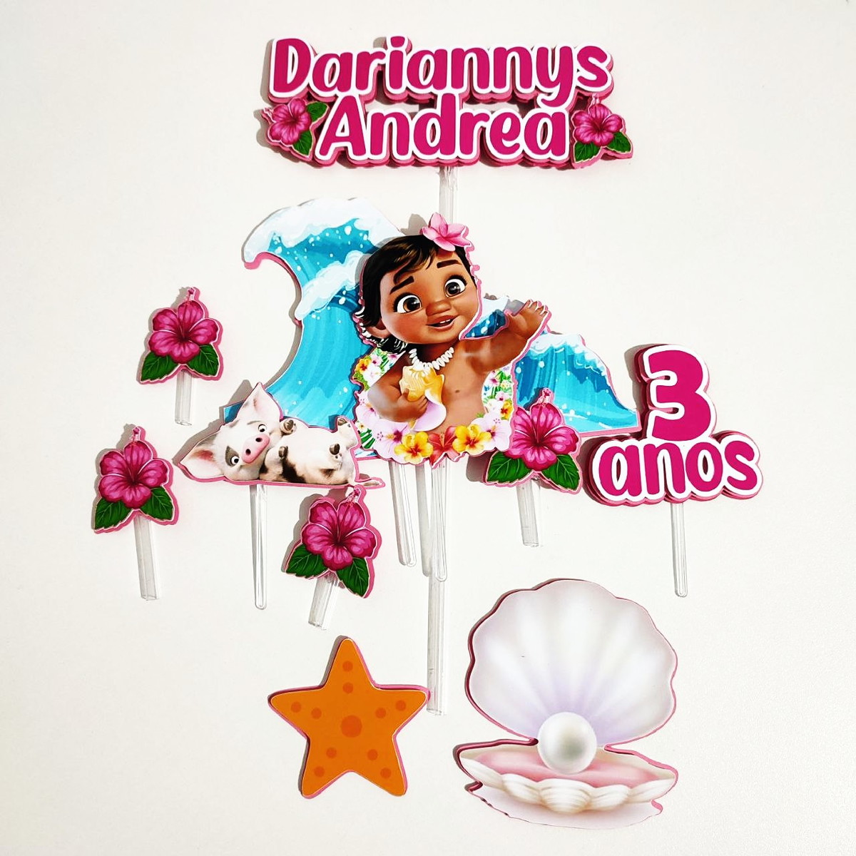 Arquivo de Corte Topo de Bolo Moana Baby Studio 001 - Imagem 2