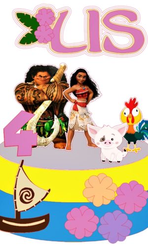 Arquivo de Corte - Topo de Bolo Moana