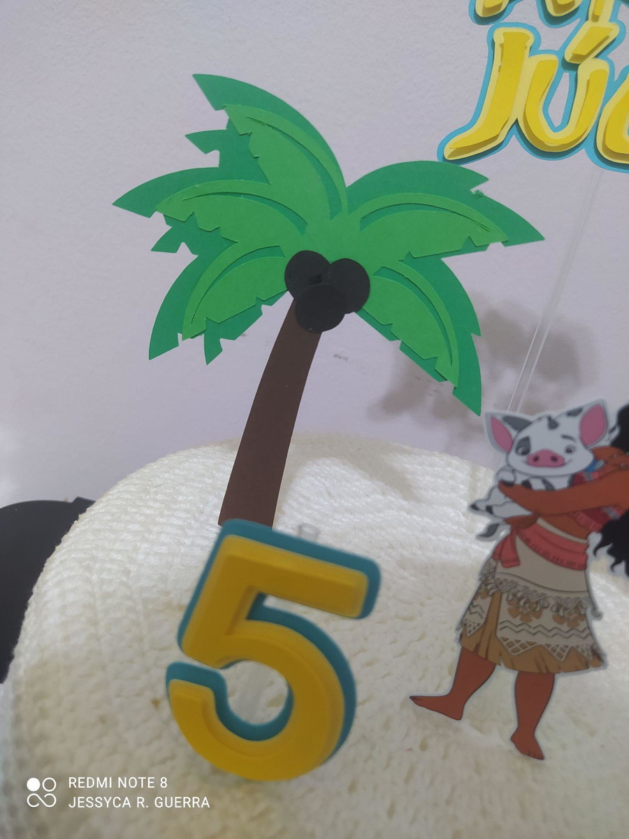 Arquivo de Corte - Topo de Bolo Moana - Imagem 5
