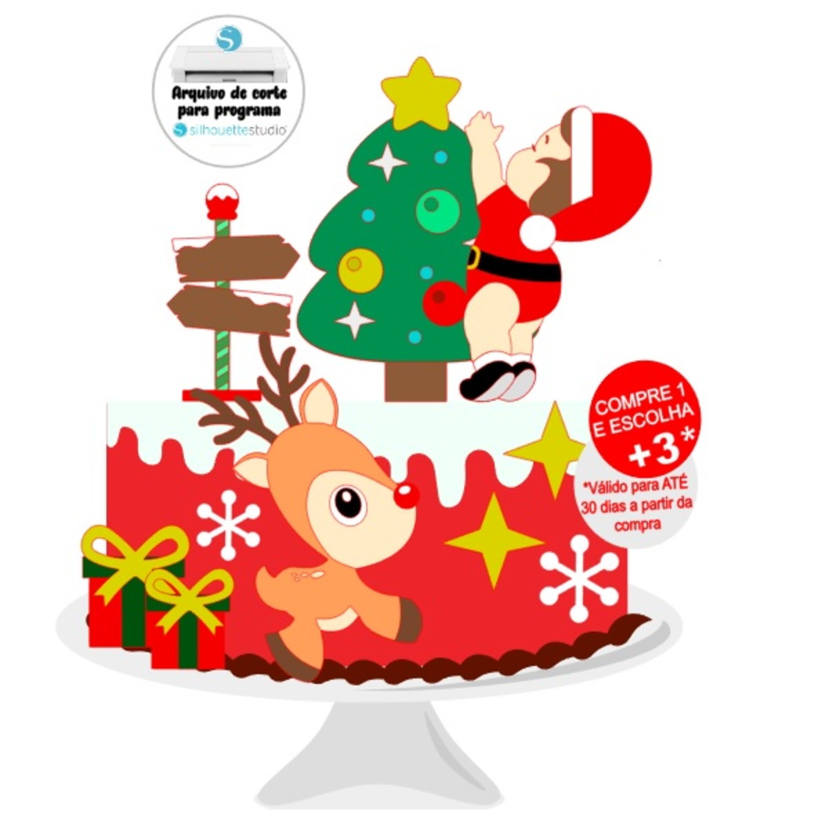 Arquivo de Corte Topo de Bolo Natal bebê