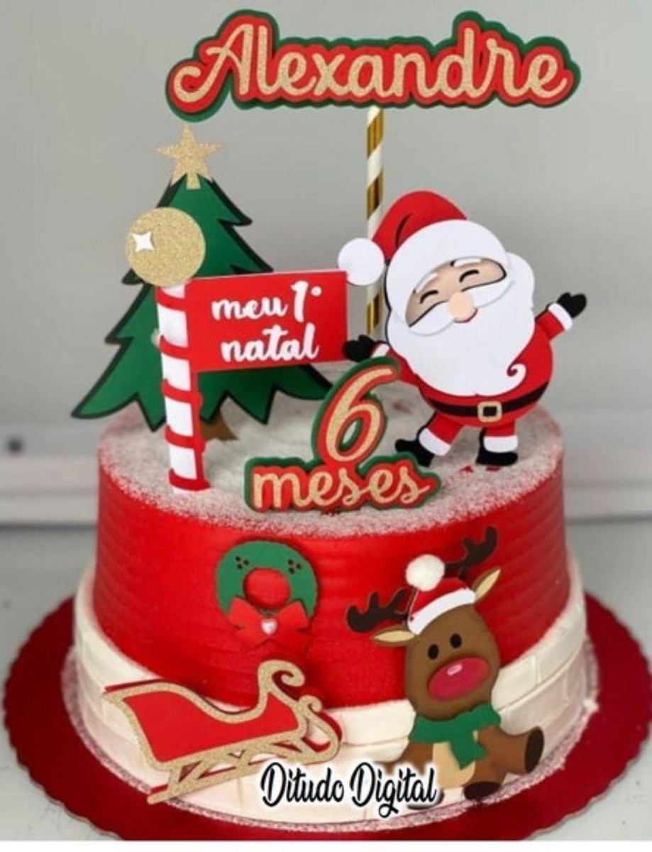 Arquivo de corte Topo de Bolo Natal STUDIO