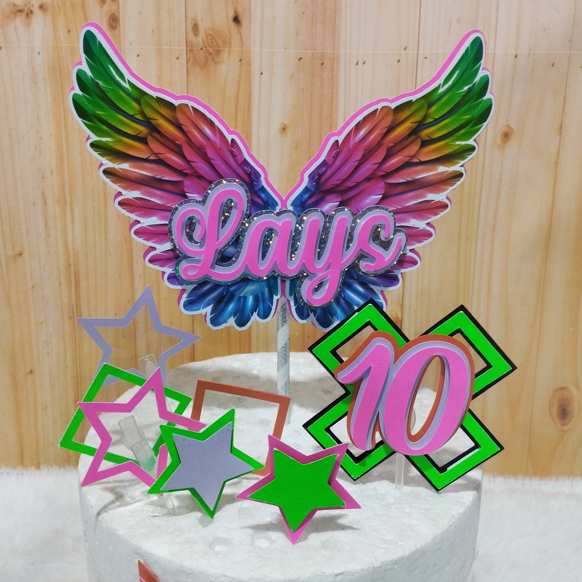 Arquivo de Corte Topo de Bolo Neon 04 (studio) - Imagem 4