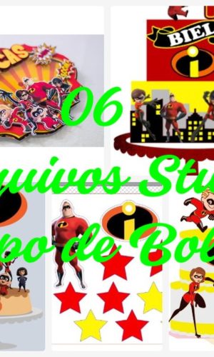 Arquivo de Corte Topo de Bolo - os Incríveis