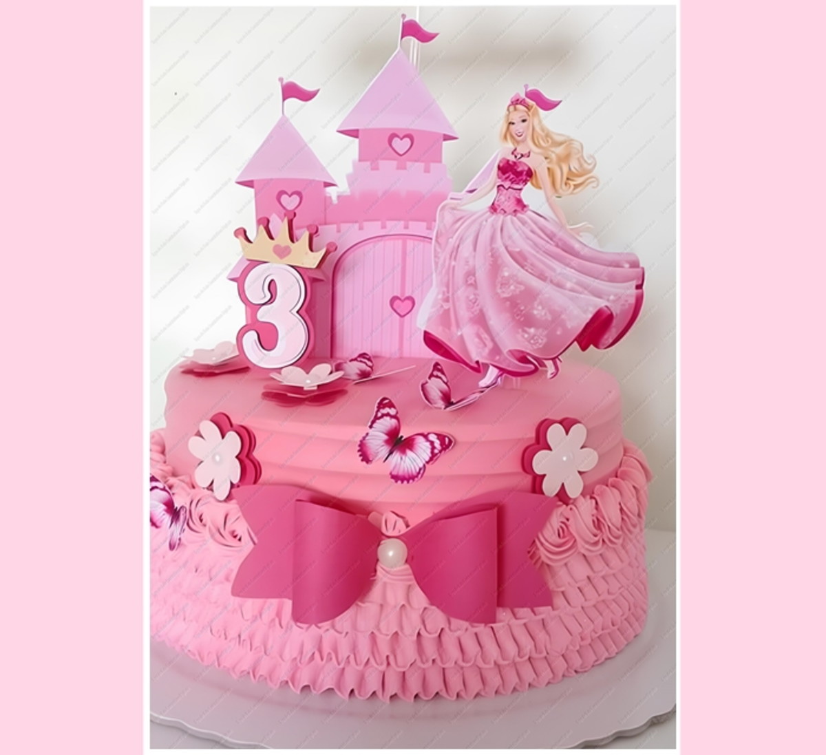 Arquivo de Corte: Topo de Bolo Princesa Barbie