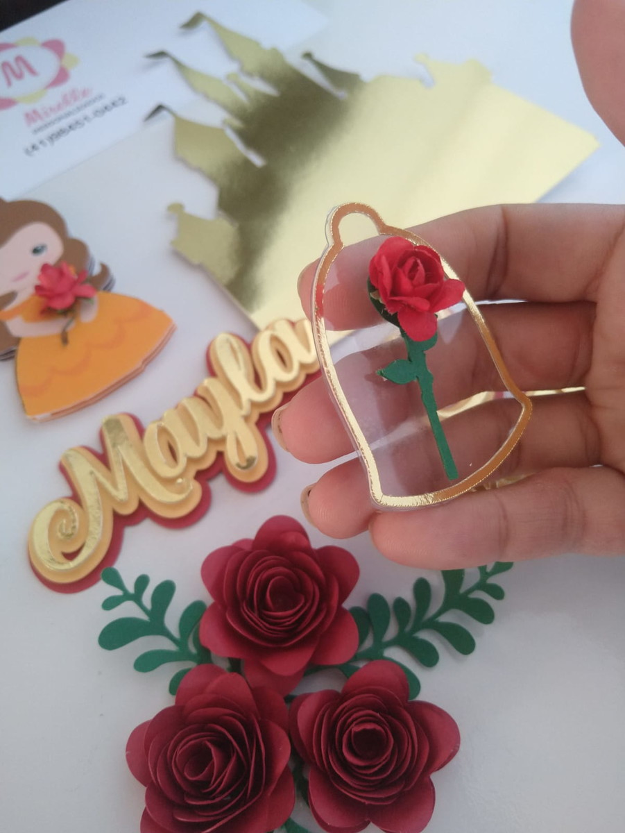 Arquivo de Corte Topo de Bolo Princesa Bela