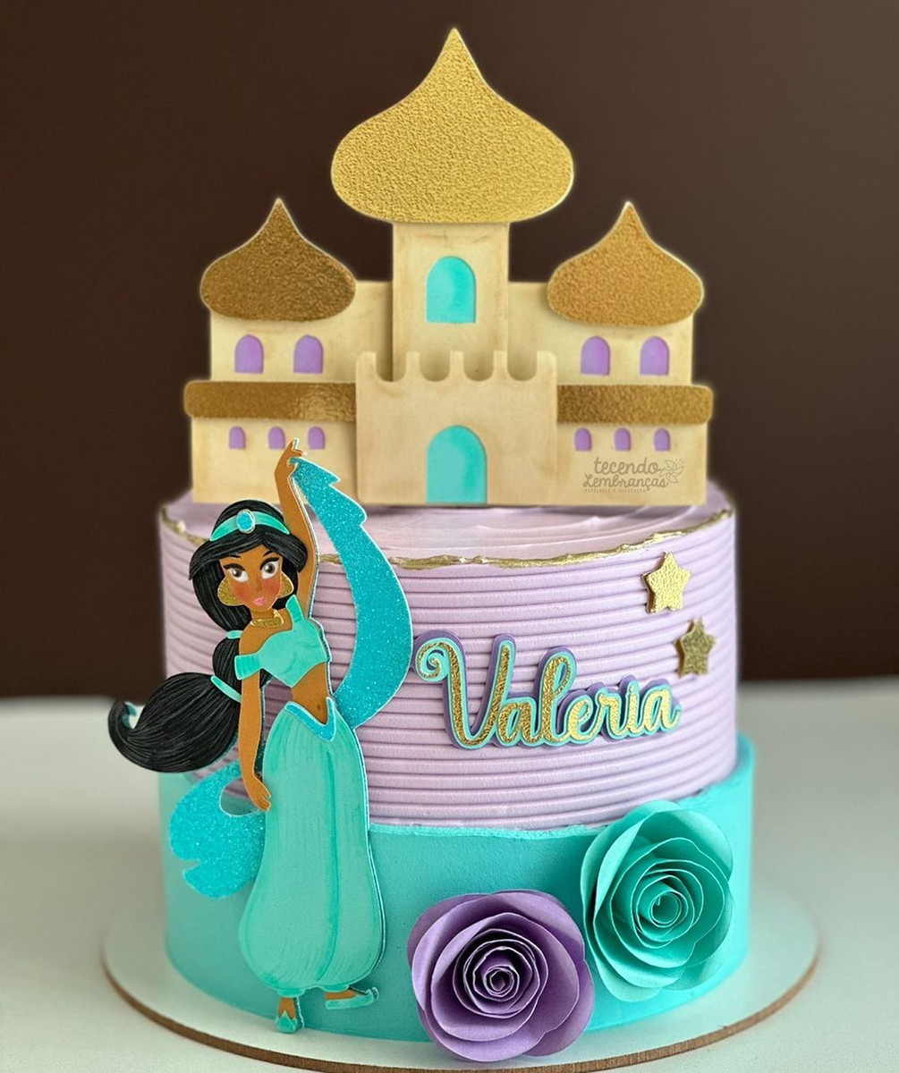 Arquivo de Corte: Topo de Bolo Princesa Jasmine 006