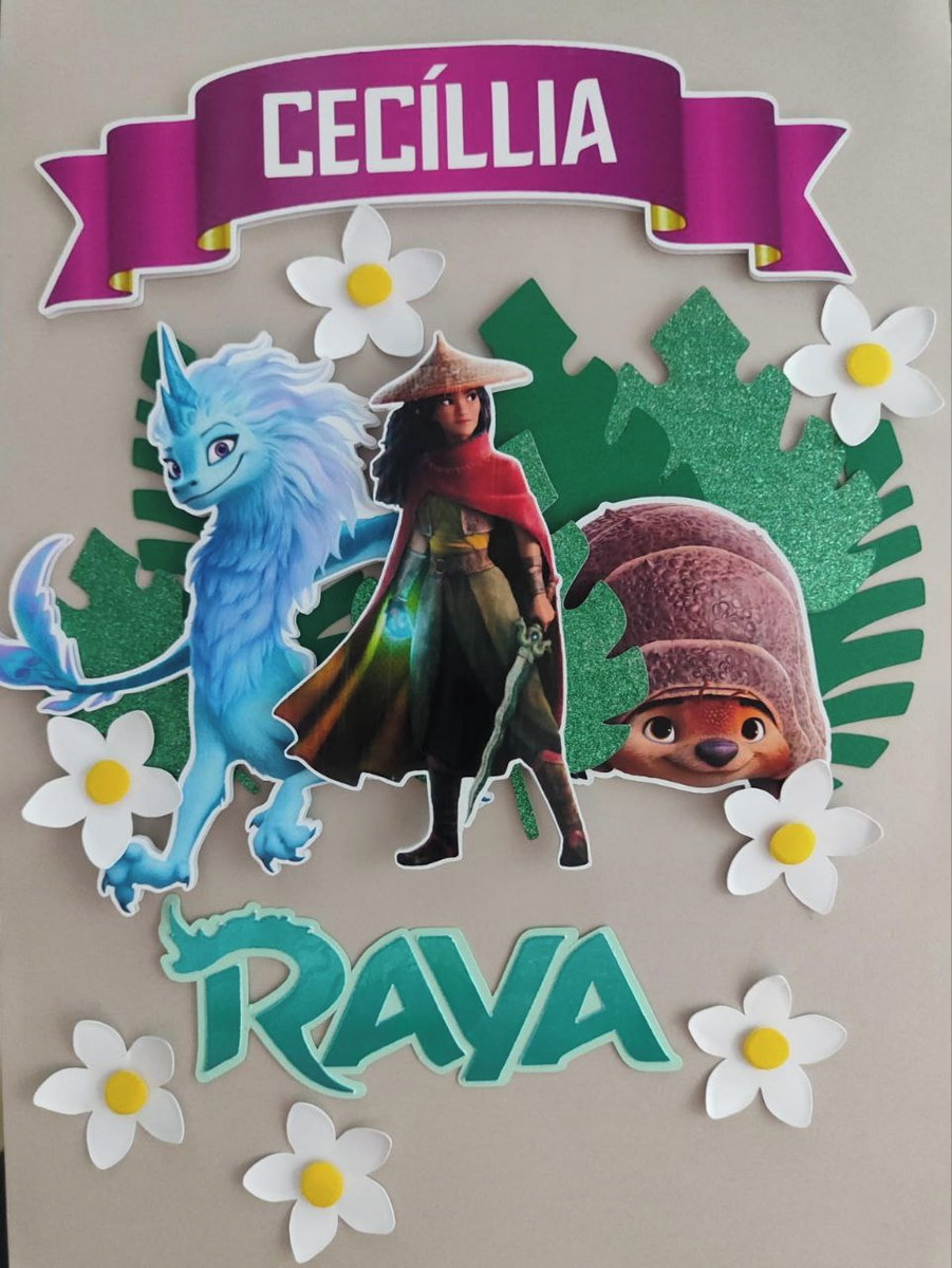 Arquivo de Corte Topo de Bolo Princesa Raya