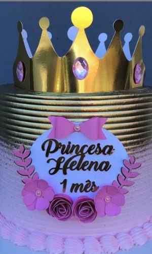 ARQUIVO DE CORTE Topo de Bolo - Princesa