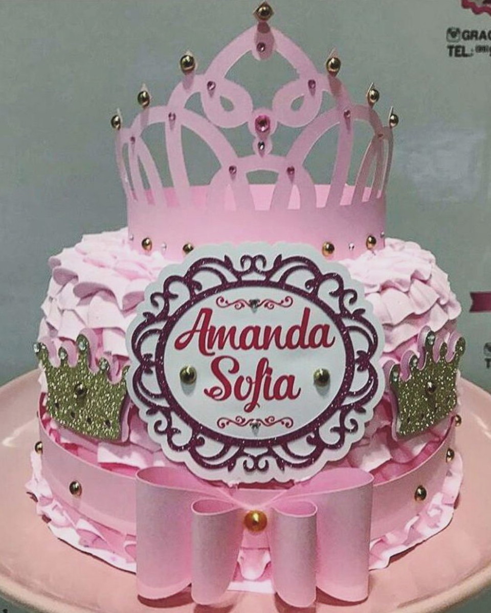 Arquivo de corte topo de bolo Princesa