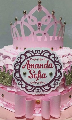 Arquivo de corte topo de bolo Princesa