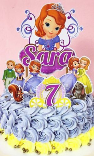 Arquivo de Corte Topo de Bolo Princesa Sofia