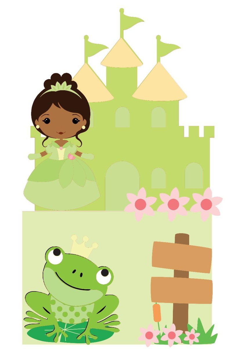 ARQUIVO DE CORTE TOPO DE BOLO PRINCESA Tiana