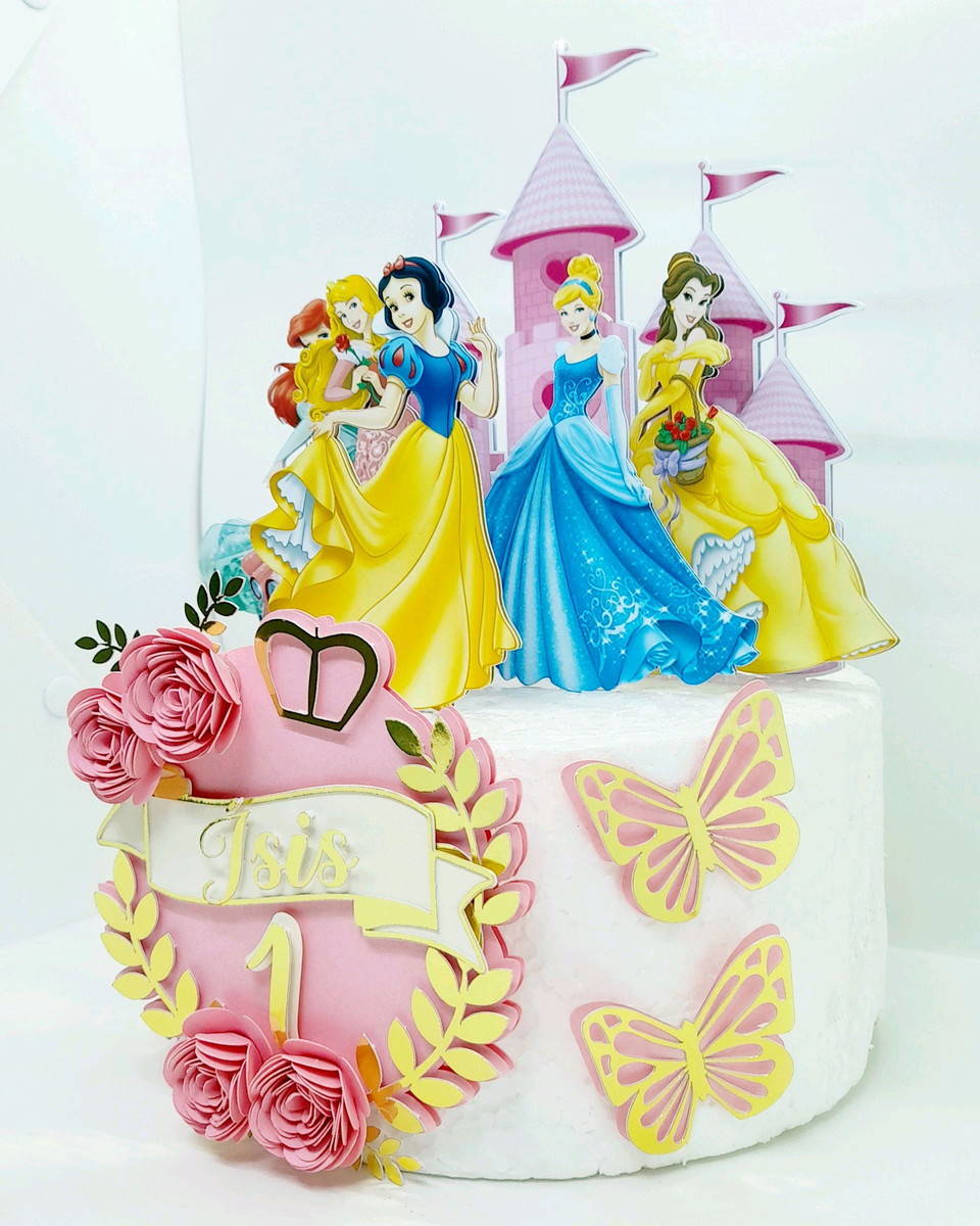 Arquivo De Corte Topo De Bolo Princesas 2 - Imagem 3