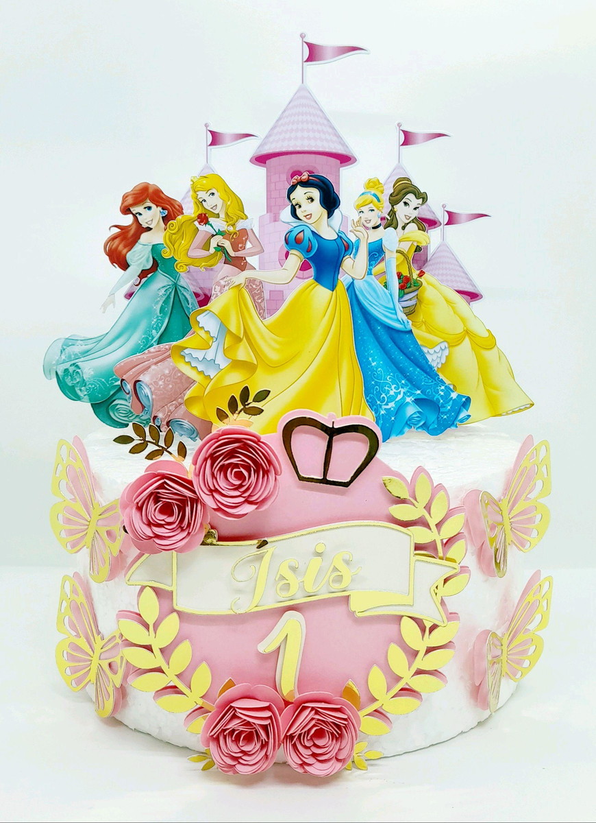 Arquivo De Corte Topo De Bolo Princesas 2