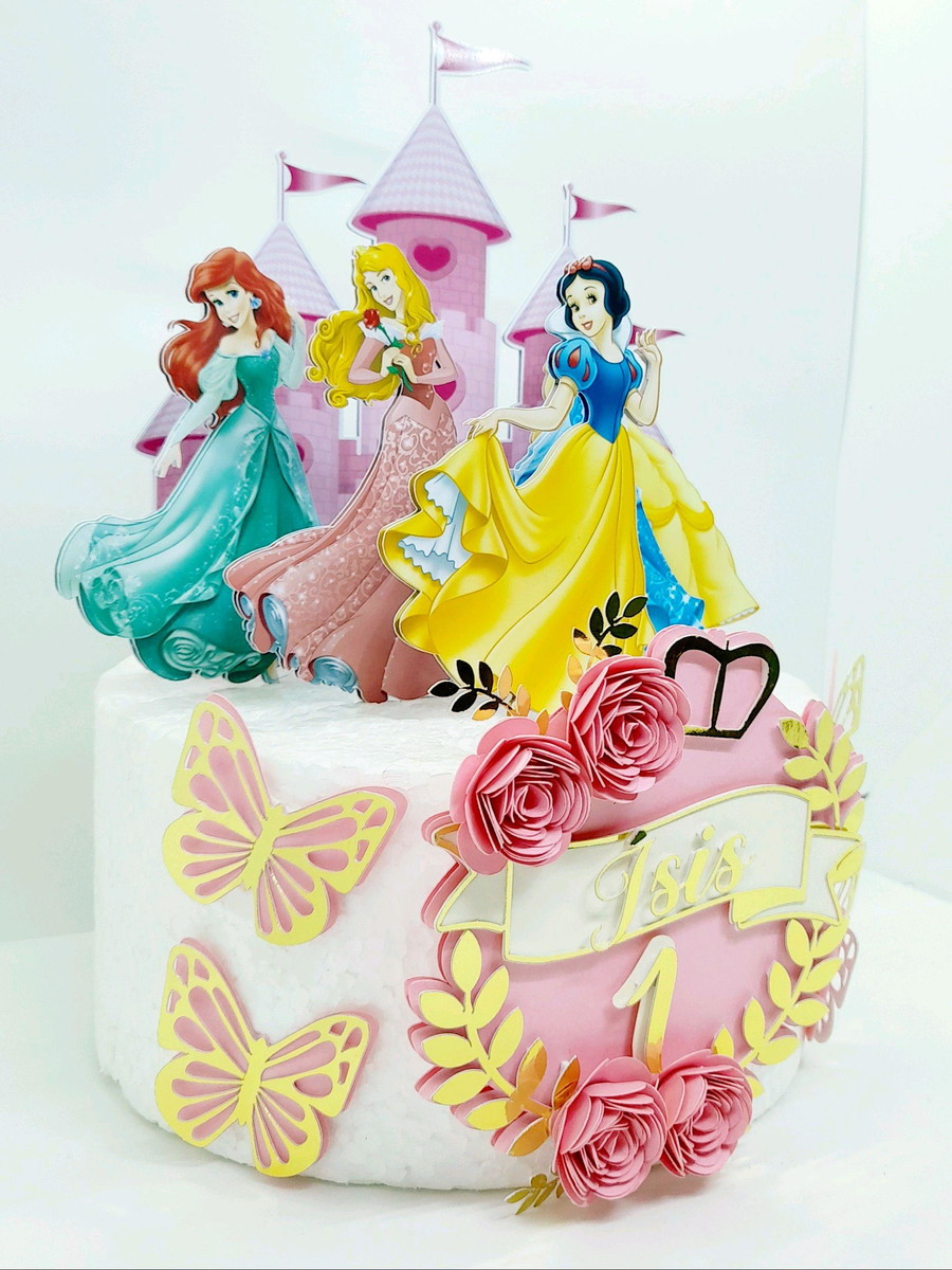 Arquivo De Corte Topo De Bolo Princesas 2 - Imagem 2