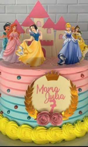 Arquivo de Corte Topo de Bolo Princesas
