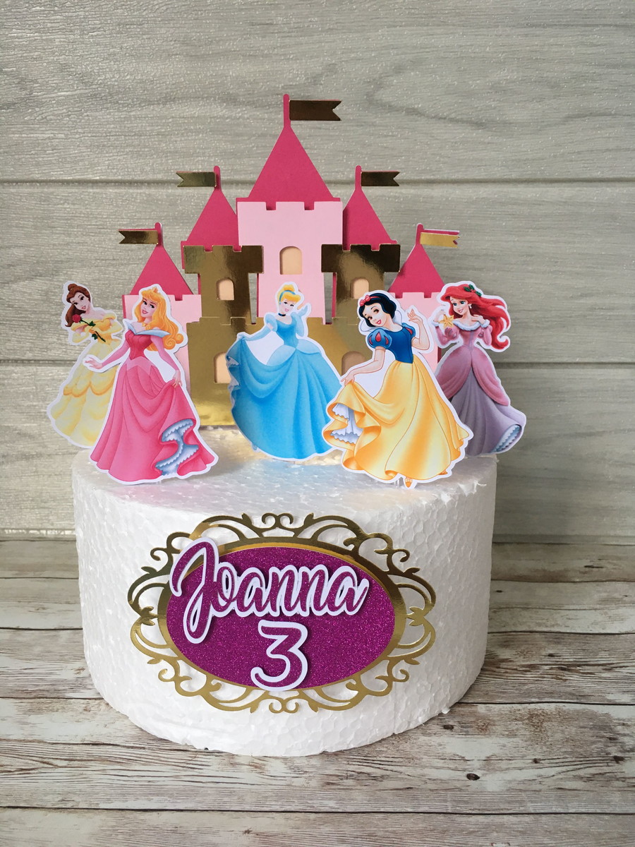 Arquivo de corte topo de bolo princesas