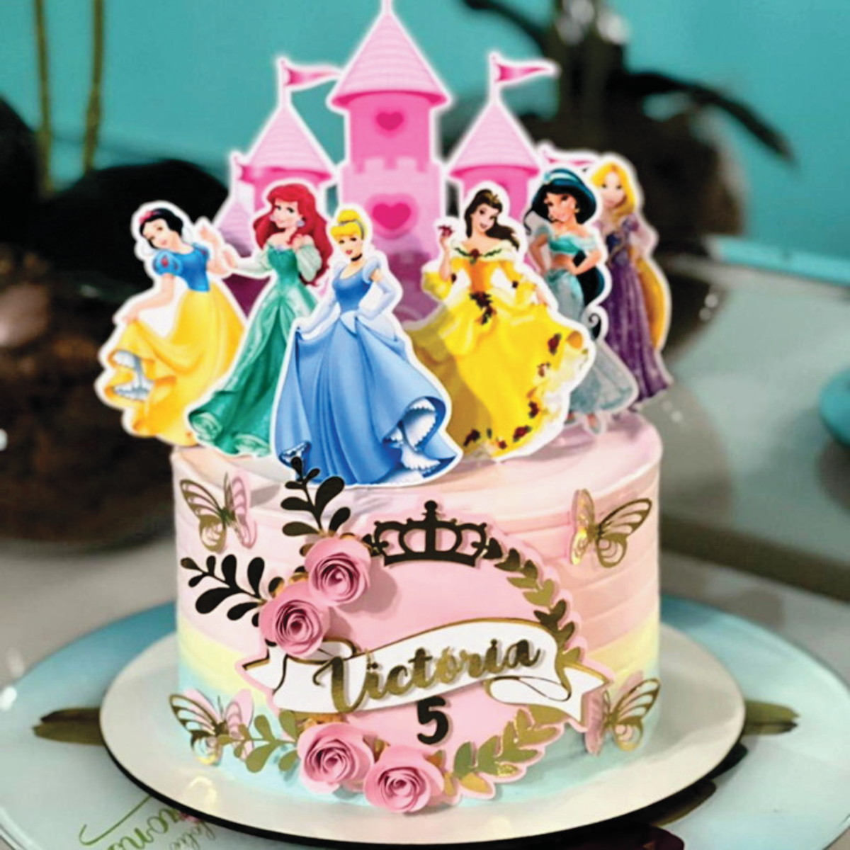 Arquivo de Corte Topo de Bolo Princesas Disney - 038