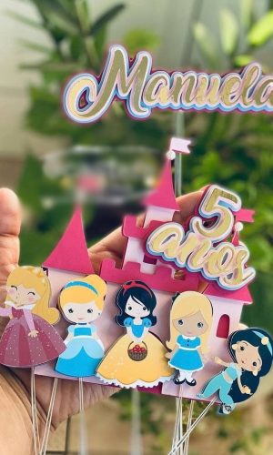 Arquivo de Corte - Topo de Bolo (princesas Disney) 1