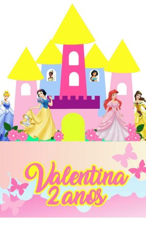Arquivo de Corte Topo de Bolo Princesas Disney 002
