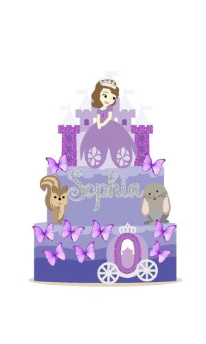Arquivo De Corte Topo De Bolo Princesinha Sofia Camada
