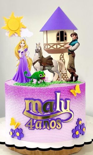 Arquivo de corte topo de bolo Rapunzel