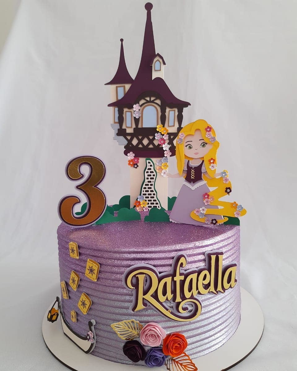 Arquivo de Corte Topo de Bolo Rapunzel