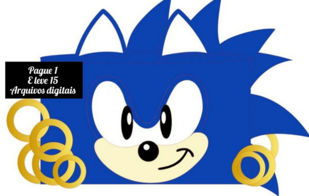 Arquivo de Corte-topo de Bolo Rosto Sonic