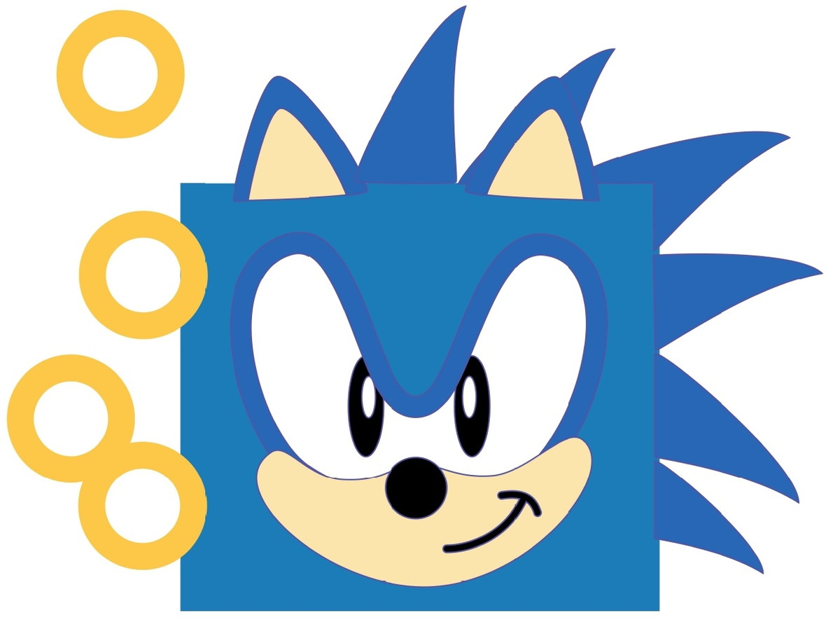 Arquivo de Corte Topo de Bolo Rosto Sonic em Camadas #446