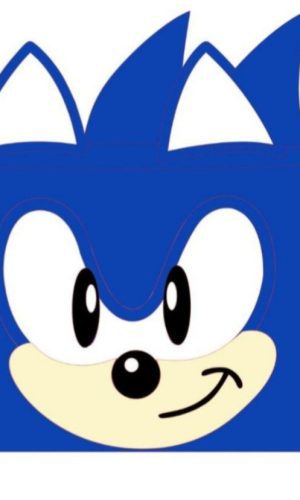 Arquivo de Corte-topo de Bolo Rosto Sonic