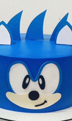 235 - Arquivo de Corte Topo de Bolo Rosto Sonic