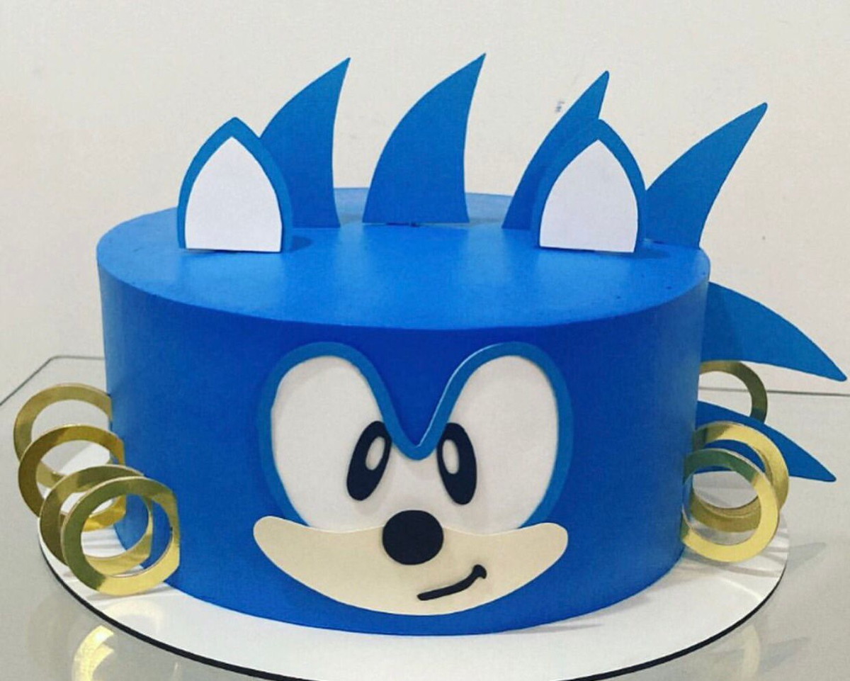 235 - Arquivo de Corte Topo de Bolo Rosto Sonic