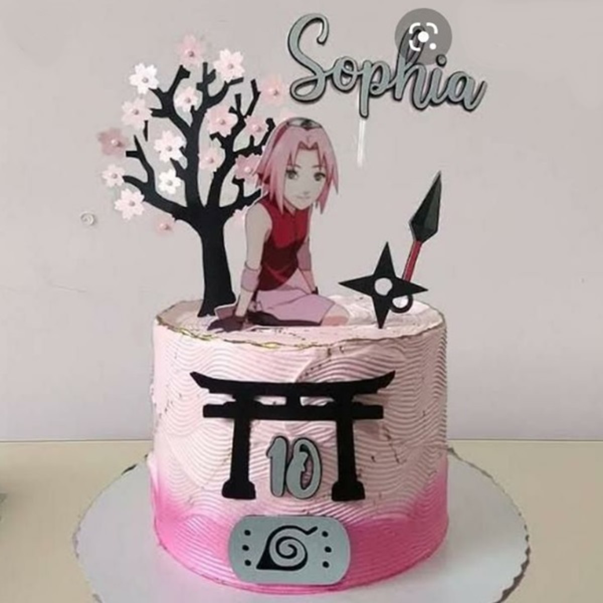 318- Arquivo de corte Topo de Bolo Sakura - Naruto