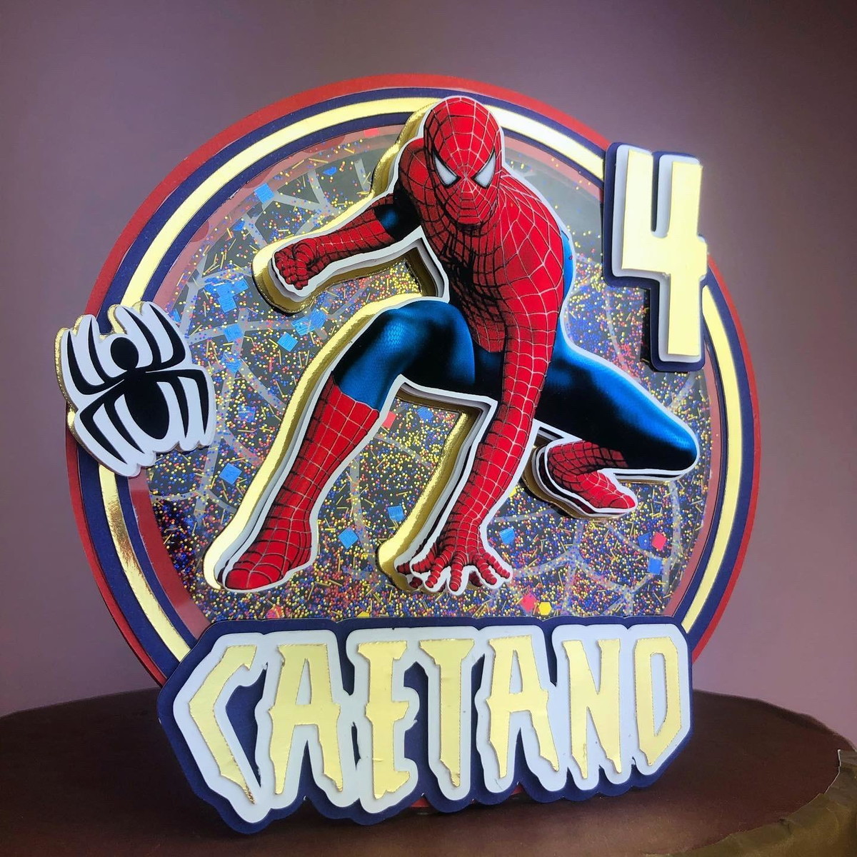 Arquivo de Corte Topo de Bolo Shaker Homem Aranha